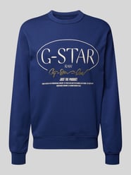 Sweatshirt mit Label-Print von G-Star Raw Blau - 13