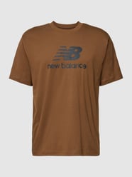 T-Shirt mit Logo-Print von New Balance Braun - 45