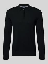 Sweter z dzianiny z żywej wełny z kołnierzykiem polo model ‘Dondor’ od JOOP! Collection - 32