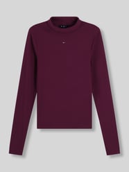 Slim Fit Langarmshirt aus Baumwoll-Mix von Tommy Jeans Bordeaux - 35