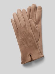 Handschuhe mit Label-Applikation von EEM Braun - 1