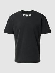 T-Shirt mit Label-Print von Replay Schwarz - 6