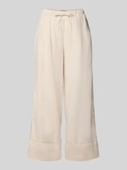 Leinenhose mit elastischem Bund Modell 'FLORA' von Stefanel Beige - 37
