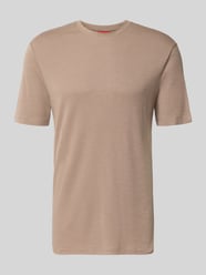 regular fit T-shirt van mix van lyocell en linnen model 'DULEROSTEE' van HUGO - 5