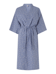 Morgenmantel mit floralem Muster Modell 'Tiny Flower Liberte' von Becksöndergaard Blau / Türkis - 24