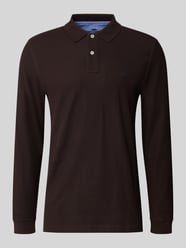 Regular Fit Langarm-Poloshirt mit Label-Stitching von Fynch-Hatton - 20