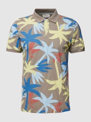 Poloshirt mit Allover-Muster Modell 'Palm' von s.Oliver RED LABEL Braun - 39