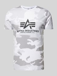 T-Shirt mit Label-Print von Alpha Industries Weiß - 16