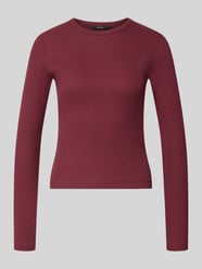 bluzka z długim rękawem o kroju slim fit z mieszanki bawełny model 'CHLOE' od VERO MODA Fuksjowy - 21