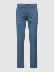 Slim fit chino met labelpatch, model 'Schino' van BOSS Orange Blauw / turquoise - 2