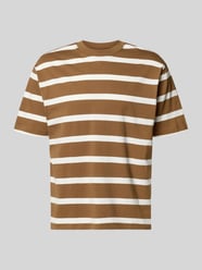 T-shirt z prążkowanym okrągłym dekoltem od MCNEAL - 27