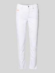 Jeansy o kroju slim fit z postrzępionym brzegiem model 'PIPER SHORT' od CAMBIO - 39