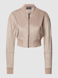 Cropped Jacke in Velours-Optik von Guess Beige - 44