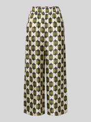 Loose fit zijden broek met all-over motief, model 'FIBBIA' van Weekend Max Mara - 36