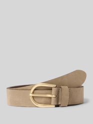 leren riem met doornsluiting van Vanzetti Beige - 48