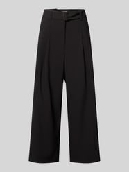 spodnie o kroju regular fit z nogawką typu barrel leg z paskiem z tego samego materiału model 'CELESTE' od CAMBIO - 11