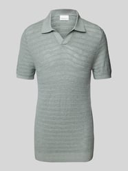 Slim Fit Poloshirt mit V-Ausschnitt von Profuomo - 8