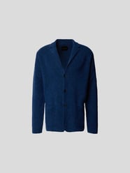 Strickjacke mit Reverskragen von Roberto Collina Blau - 26
