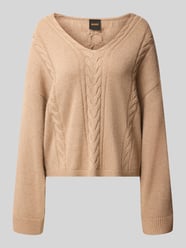 Sweter o kroju relaxed fit z mieszanki żywej wełny model 'Famioca' od BOSS Orange - 13