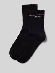 Socken mit Label-Stitching Modell 'Iconic' im 2er-Pack von BOSS Schwarz - 44