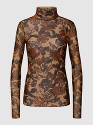 Longsleeve mit Allover-Muster von Marc Cain Braun - 4