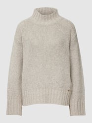 Gebreide pullover met opstaande kraag, model 'ONIKA' van Cinque Grijs / zwart - 35