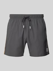 Badehose mit elastischem Bund Modell 'Iconic' von BOSS Grau - 48