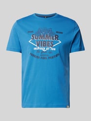T-Shirt mit Motiv-Print von Lerros Blau - 36
