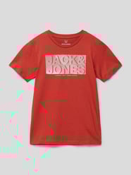 T-Shirt mit Label-Print von Jack & Jones Rot - 20