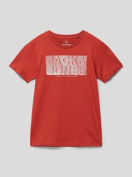 T-shirt z nadrukiem z logo od Jack & Jones Czerwony - 27