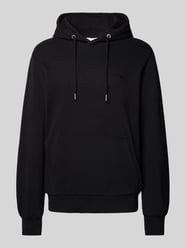 Hoodie mit Label-Stitching Modell 'Burwood' von Mazine Schwarz - 7