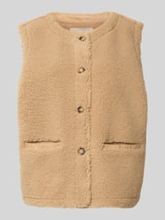 Weste aus Teddyfell Modell 'Eddy' von FREE/QUENT Beige - 23