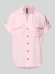 Regular Fit Hemdbluse aus reiner Viskose Modell 'BUMPY' von Vero Moda Pink - 18