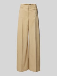 Wide Leg Stoffhose mit Bügelfalten Modell 'Tiana' von BOSS Beige - 6