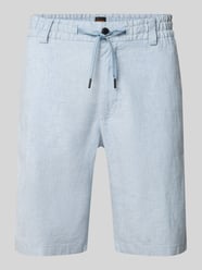 Szorty chino o kroju tapered z mieszanka lnu model 'DS_3S' od BOSS Orange - 28