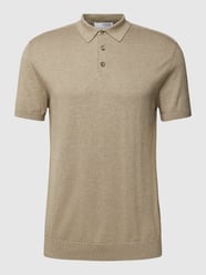 Koszulka polo z krótką listwą guzikową model ‘BERG’ od Selected Homme Zielony - 40