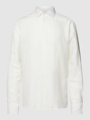 Premium Shirt mit Premium Leinen-Anteil Modell 'Kent' von Eterna Beige - 8