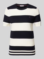 Strickshirt mit Logo-Stitching Modell 'RUGBY' von Tommy Hilfiger Blau - 35