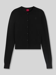 Regular fit gebreid jack van zuivere scheerwol, model 'SFABRI' van HUGO - 27