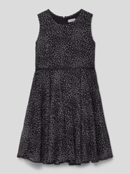 Kleid mit Animal-Print von Happy Girls Schwarz - 44