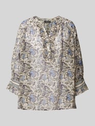 Blouseshirt met all-over motief van Repeat Groen - 19