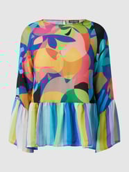 Blouseshirt van viscose, model 'Jersey' van Risy & Jerfs Blauw / turquoise - 40