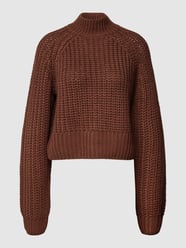 Strickpullover mit Stehkragen Modell 'Tessa' von Noisy May Braun - 45