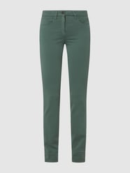 Skinny fit broek met stretch  van Luisa Cerano Groen - 3