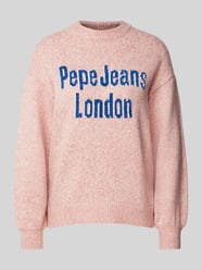 Gebreide pullover met ribboorden, model 'NALA' van Pepe Jeans Roze - 30