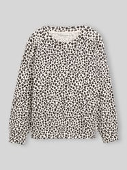 relaxed fit sweatshirt van katoenmix van Tom Tailor Denim Beige - 1