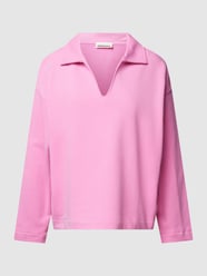 Sweatshirt in effen design, model 'NAIRAA' van Armedangels Roze - 6