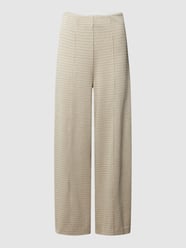 Stoffhose mit Ziernähten von ICHI Beige - 39