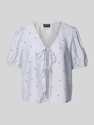 Regular Fit Blusenshirt mit Schnürverschluss Modell 'FIONNA' von Pieces - 24