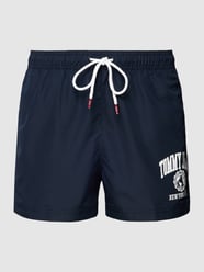 Zwembroek met labelprint, model 'SHORT DRAWSTRING' van Tommy Hilfiger Blauw / turquoise - 15